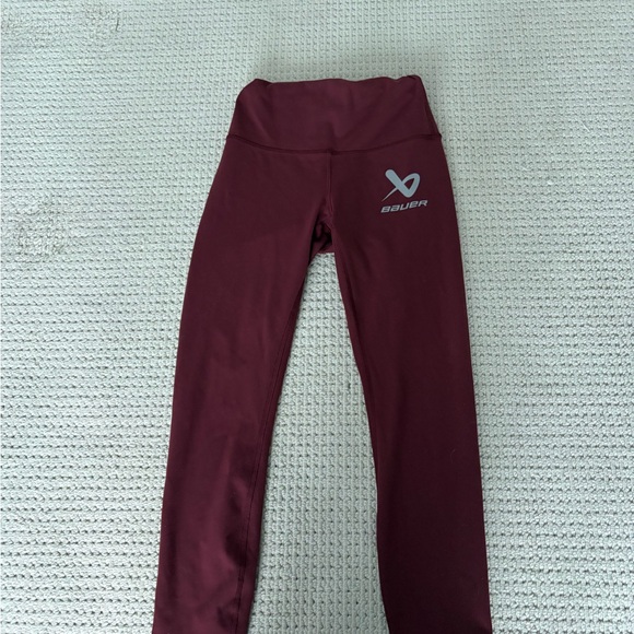 lululemon athletica Pants - lululemon Bauer Colab Burgundy Leggings